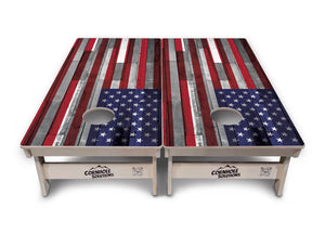 USA / Canada / Union Jack Plank Flags Cornhole Boards - Professional Tournament Series by Cornhole Solutions, custom cornhole board detail photo 21