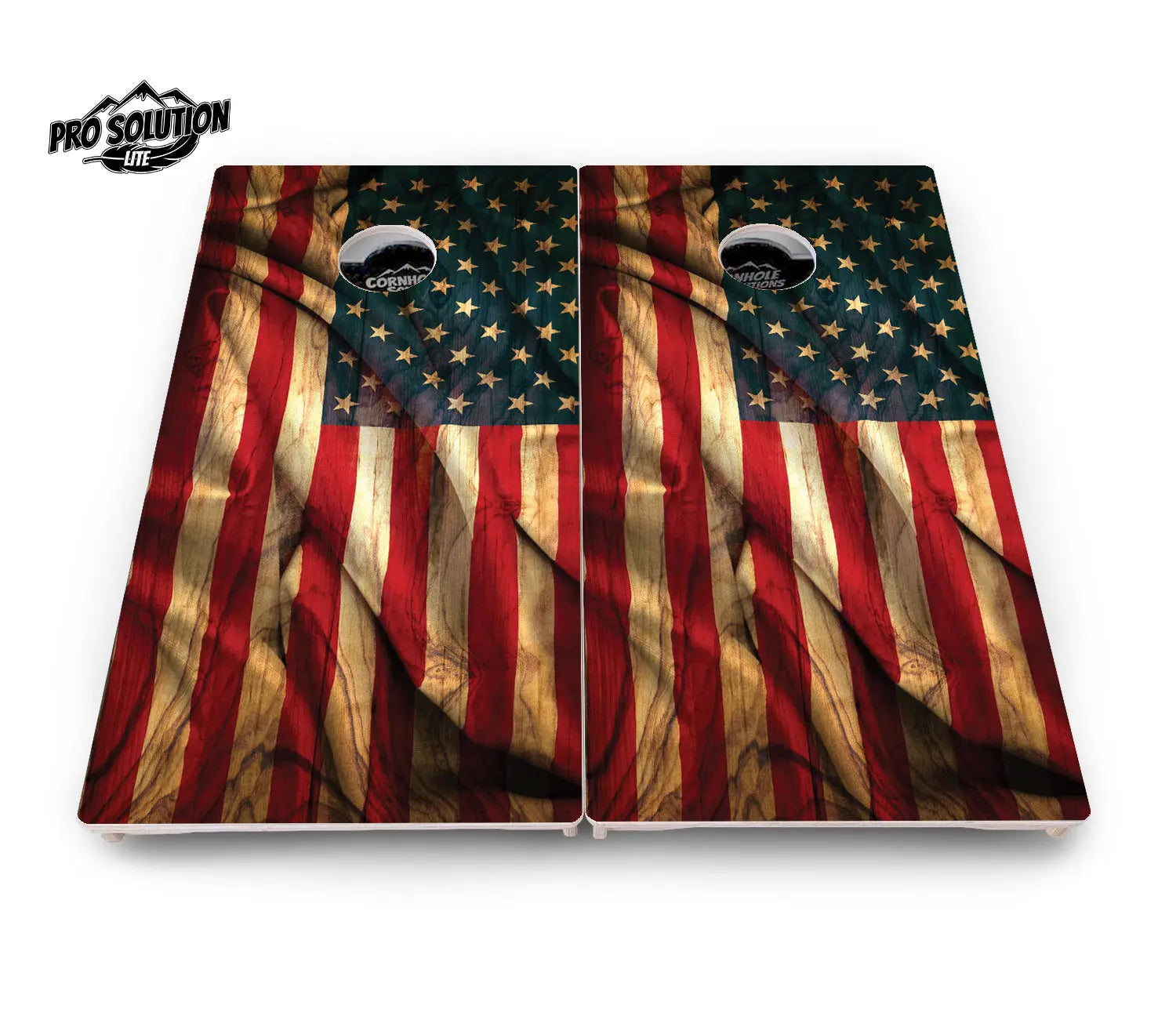 USA Wood Flag Color Cornhole Boards - Pro Solution Lite Series Cornhole Solutions