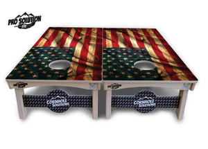 USA Wood Flag Color Cornhole Boards - Pro Solution Lite Series Cornhole Solutions