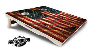 USA Wood Flag Color Cornhole Boards - Pro Solution Lite Series Cornhole Solutions