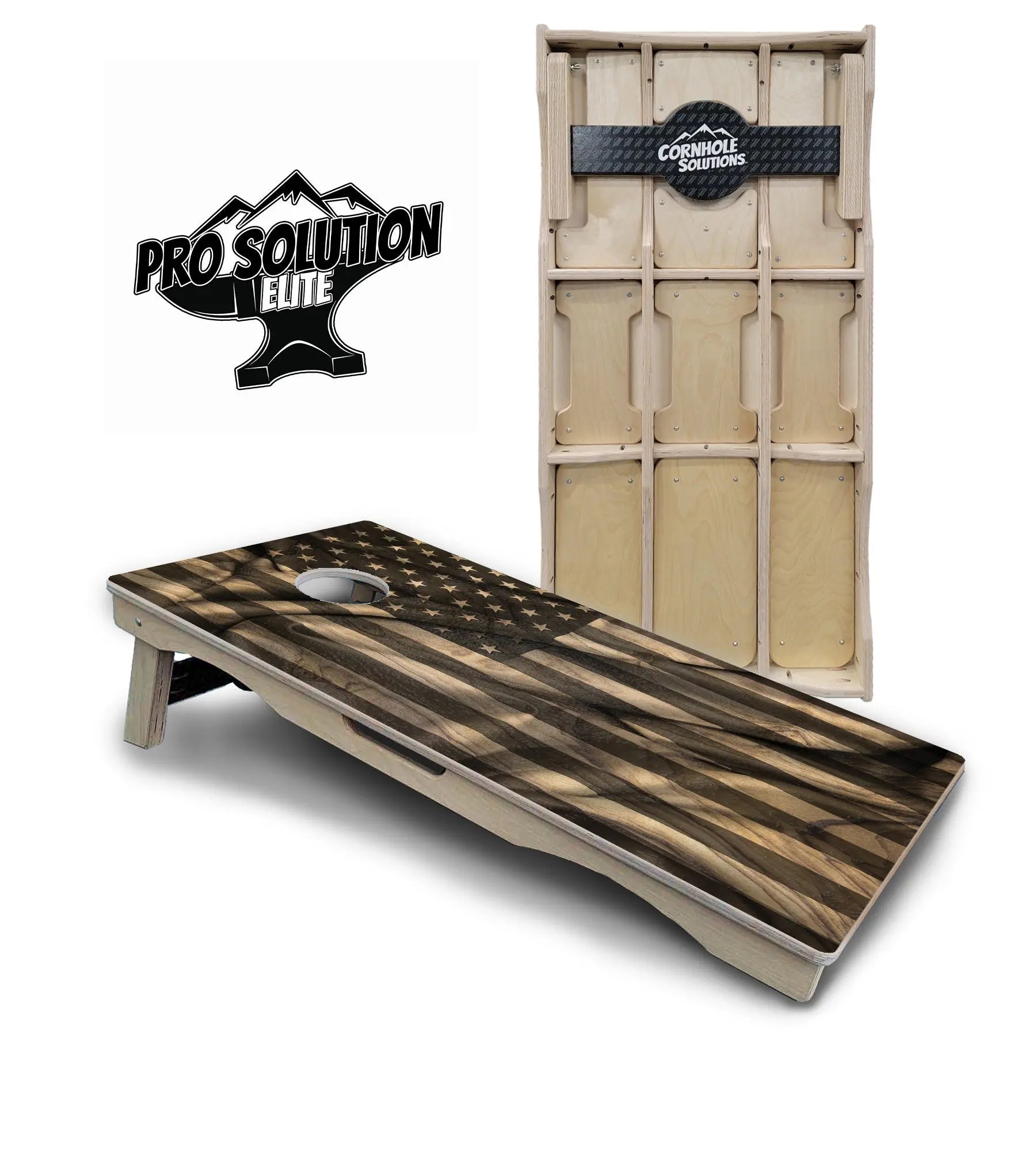 USA Wood Flag Cornhole Boards - Pro Solution Elite Series Cornhole Solutions