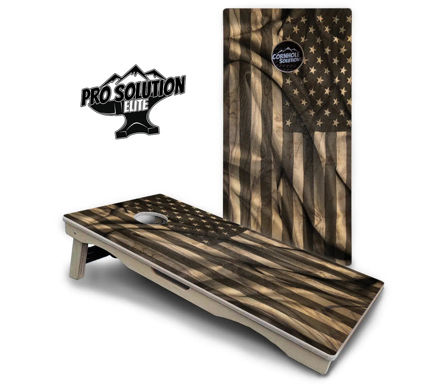 USA Wood Flag Cornhole Boards - Pro Solution Elite Series Cornhole Solutions