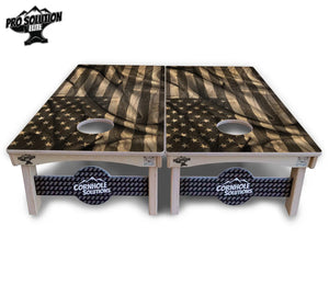 USA Wood Flag Cornhole Boards - Pro Solution Elite Series Cornhole Solutions