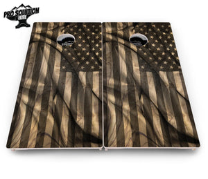 USA Wood Flag Cornhole Boards - Pro Solution Elite Series Cornhole Solutions