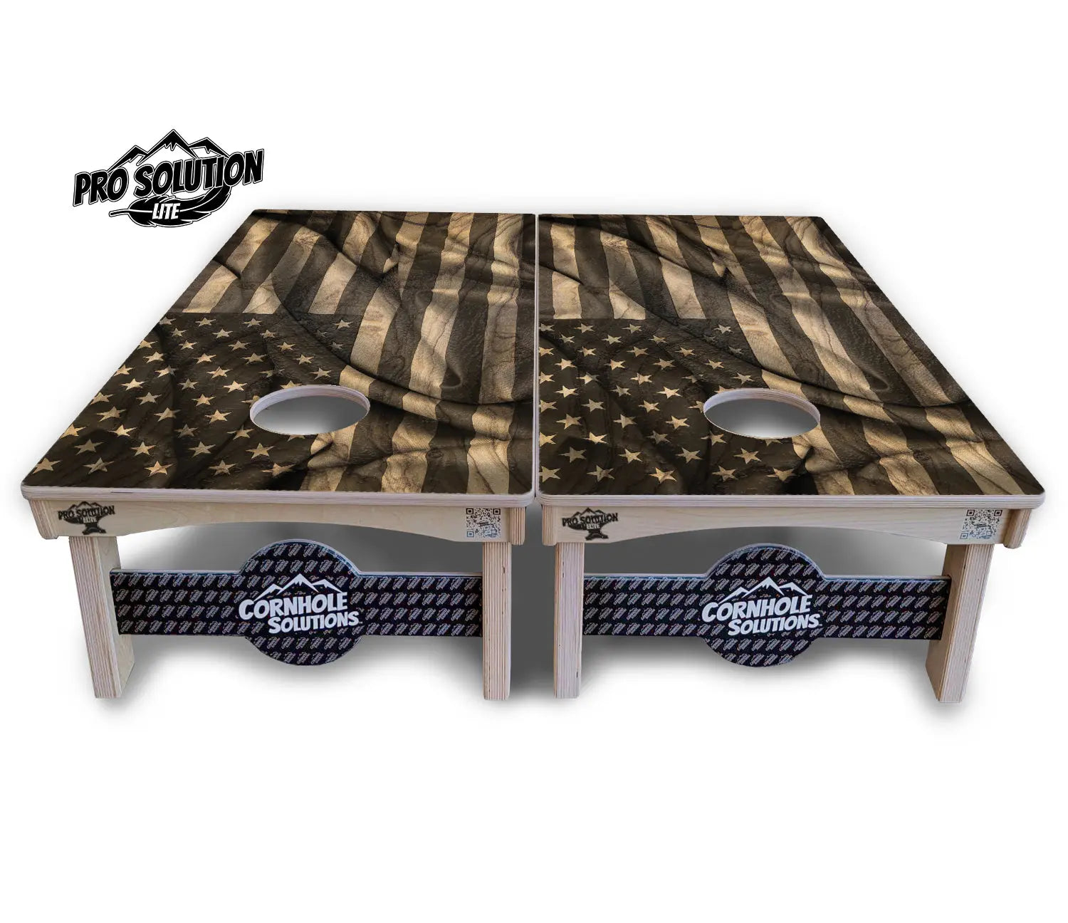 USA Wood Flag Cornhole Boards - Pro Solution Lite Series Cornhole Solutions
