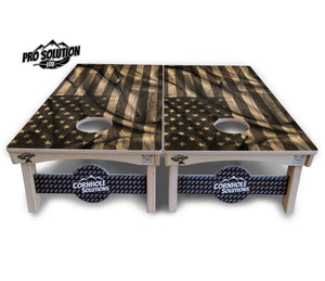 USA Wood Flag Cornhole Boards - Pro Solution Lite Series Cornhole Solutions