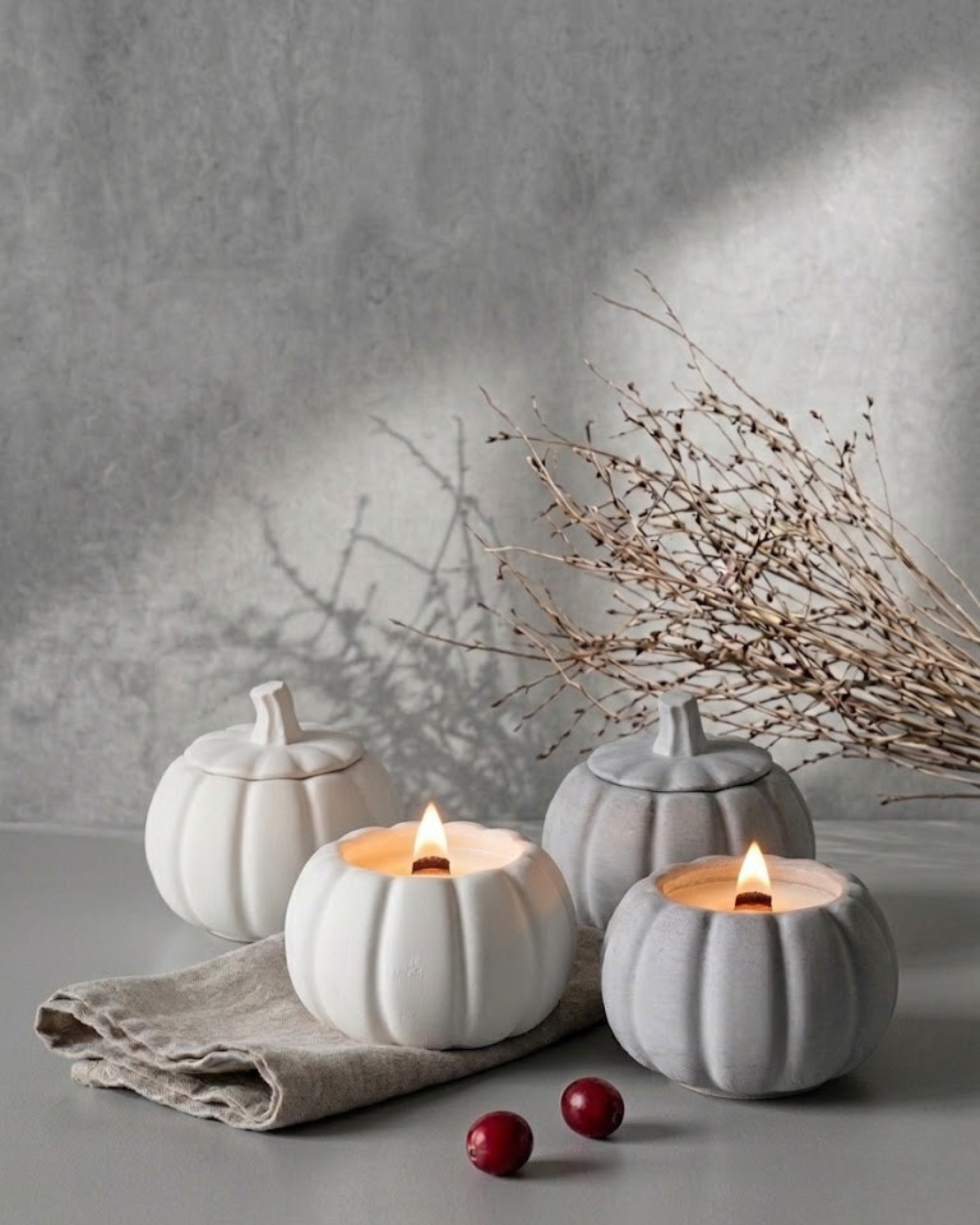 Hygge Pumpkin Candle Jars by Believe Candle, scented candle detail photo 2