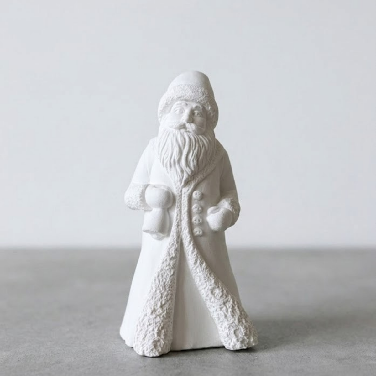 Saint Nicholas matte white ceramic figurine by Believe Candle – image 1