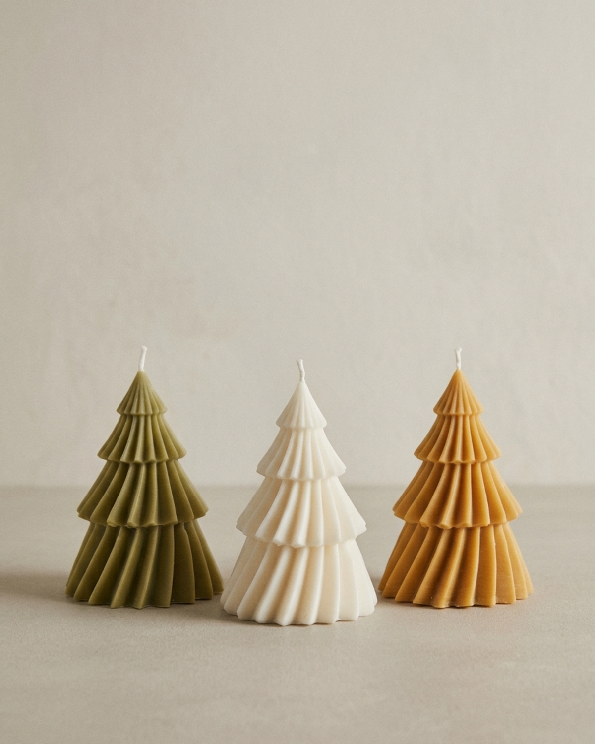 Sweeping Christmas tree candle by Believe Candle – product view 1