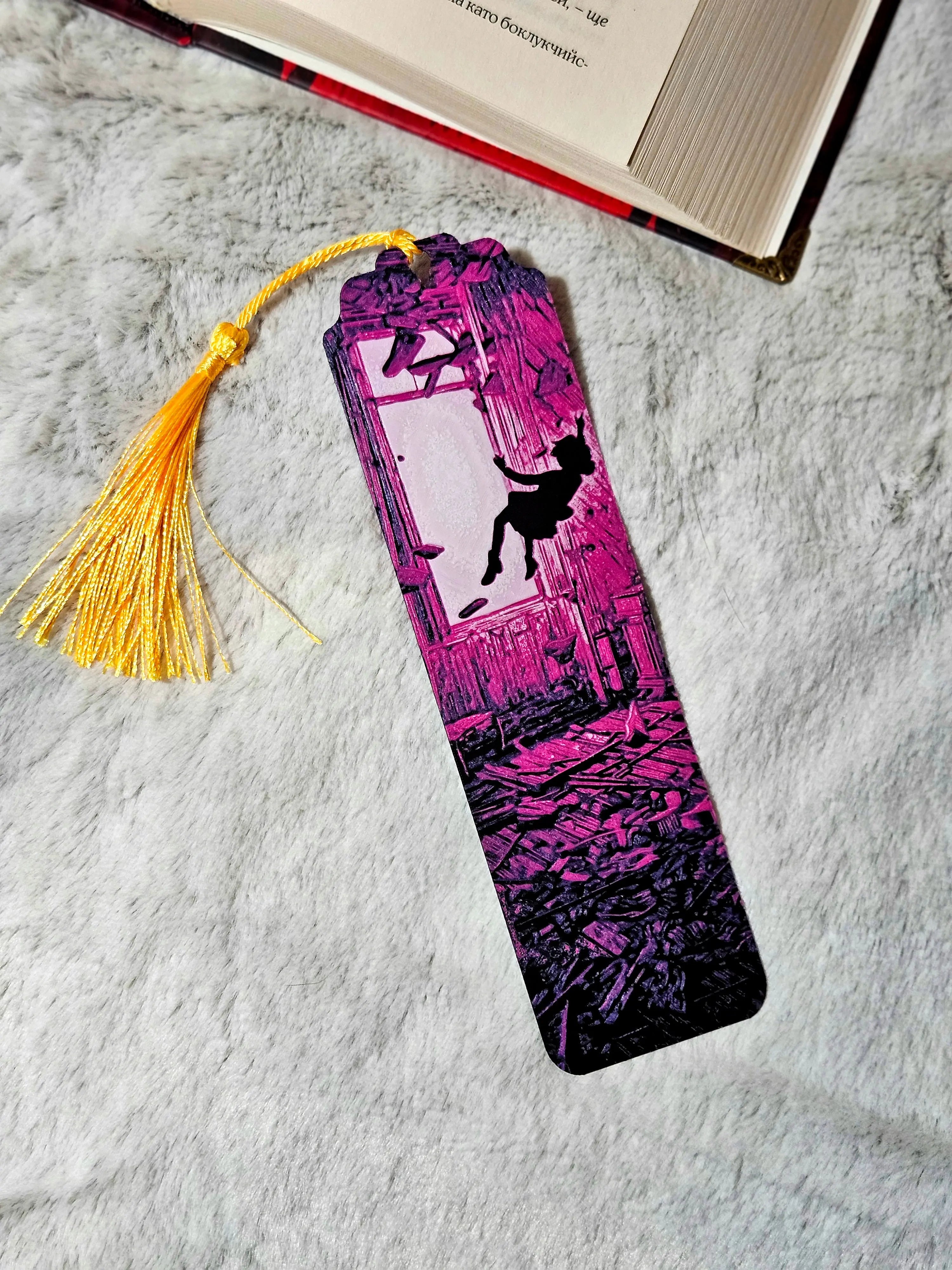 Upside-Down Portal Bookmark – 80s Supernatural Inspired Bookmark by The Tween Space, paper gift detail photo 2