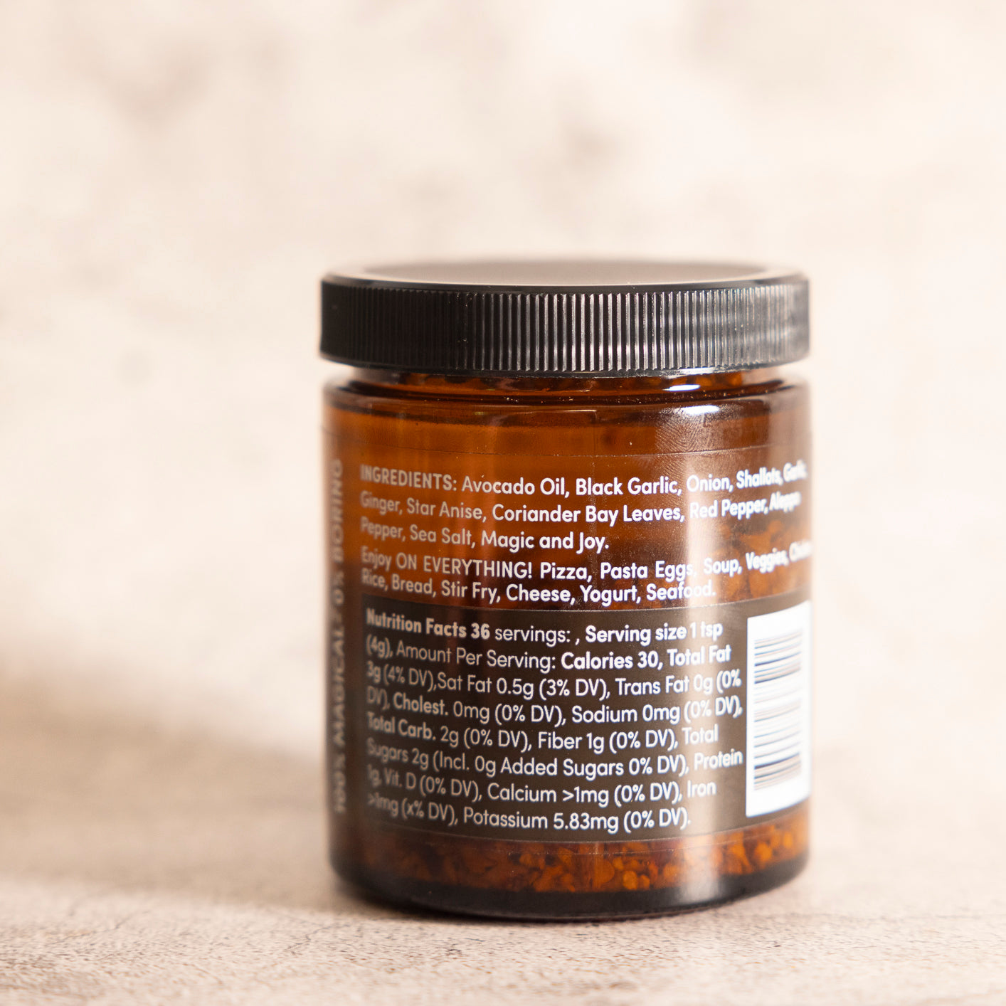 Chili Crisp Black Garlic Flavor- Avocado Oil, Savory Depth, Umami Crunch by Spice Witch, Southern food gift detail photo 8