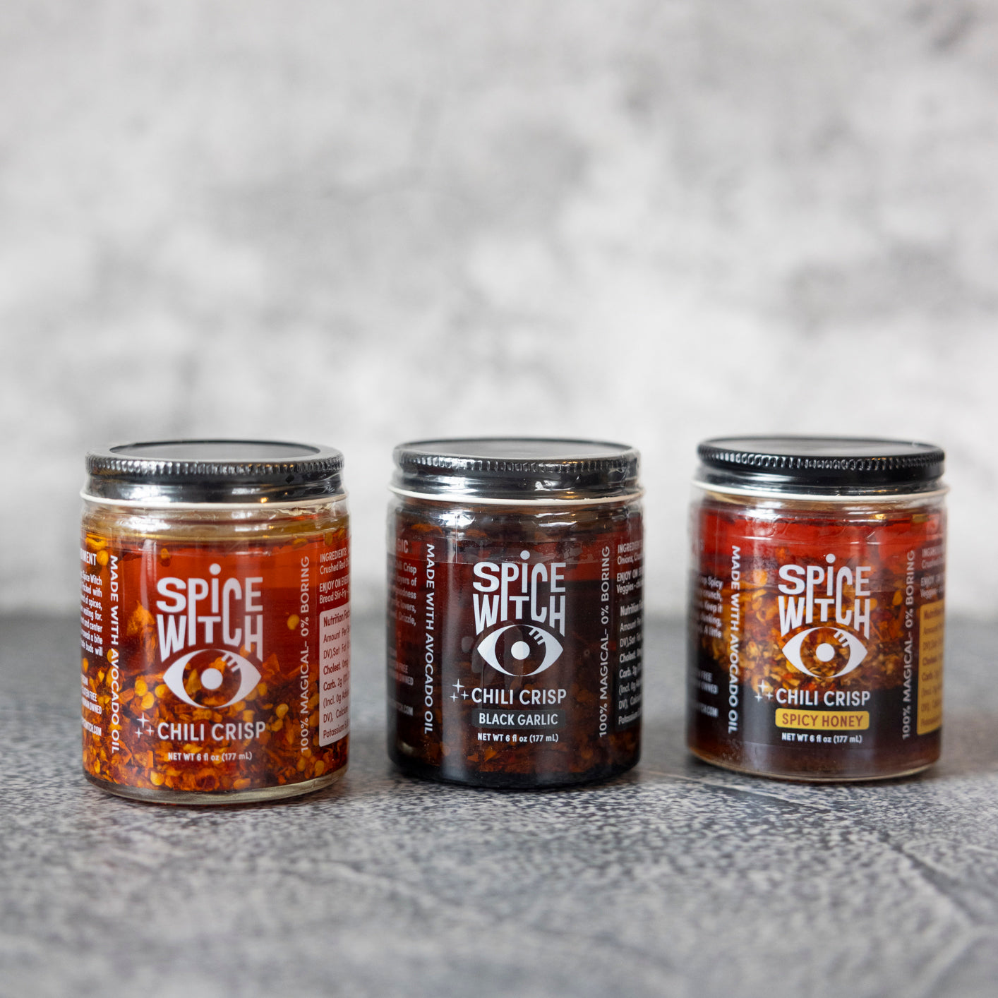 Chili Crisp Box of 3 (Collective) by Spice Witch, Southern food gift detail photo 2