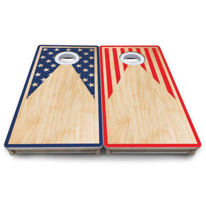 Stars & Stripes Keyhole - Mini or Vacation Size Cornhole Boards by Cornhole Solutions, custom cornhole board detail photo 10