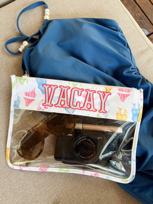 Vacay - Bikinis Clear Pouch KenzKustomz