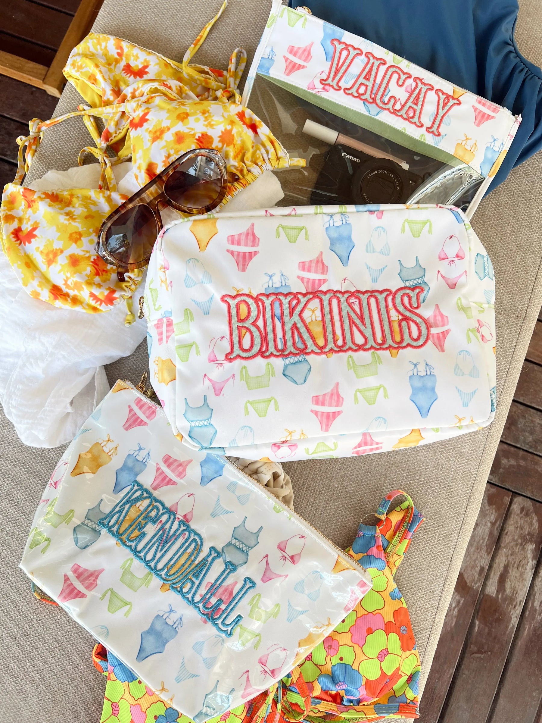 Vacay - Bikinis Clear Pouch KenzKustomz
