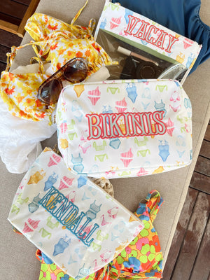 Vacay - Bikinis Clear Pouch KenzKustomz
