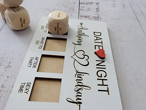 Valentines Gift, Couples date decision dice-Personalized Valentines Gift- Date night EverLee Creations