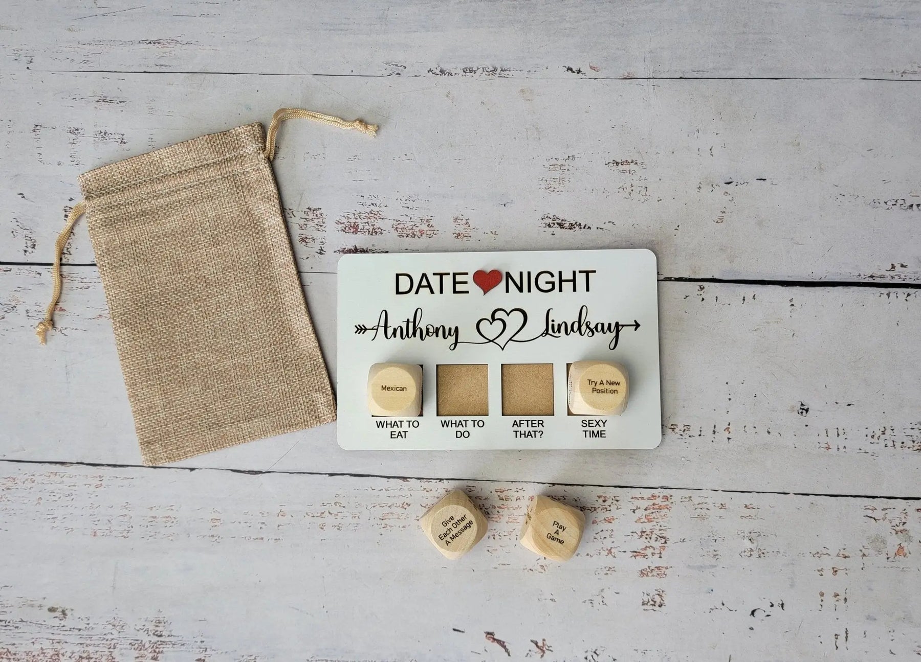 Valentines Gift, Couples date decision dice-Personalized Valentines Gift- Date night EverLee Creations