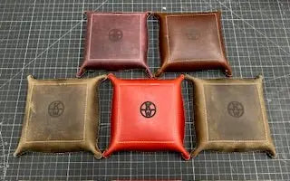Valet trey by Kw Leatherworks, handmade leather goods detail photo 6