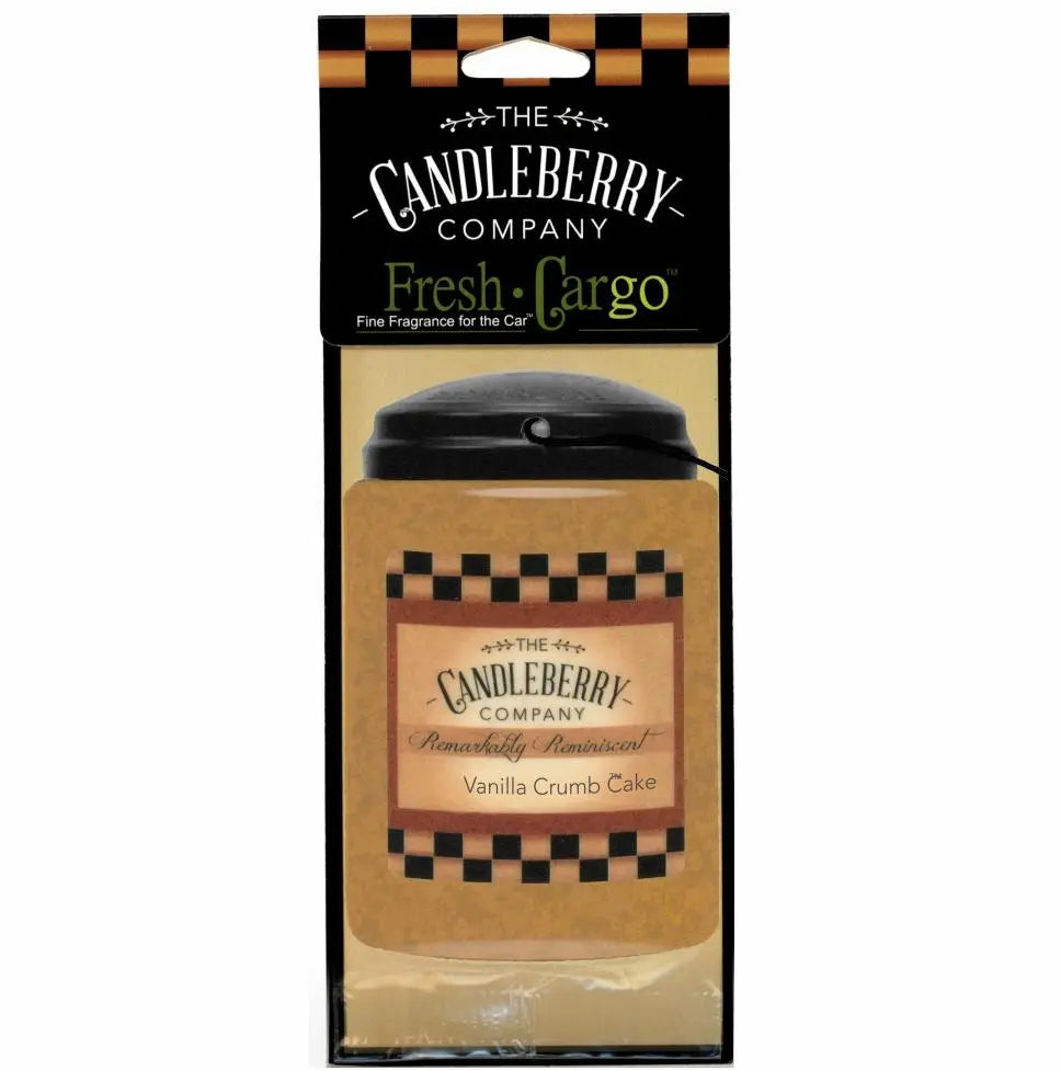 Vanilla Crumb Cake™- "Fresh Cargo"®, Scent for the Car (2-PACK) (Collective) by The Candleberry® Candle Company, scented candle main product photo