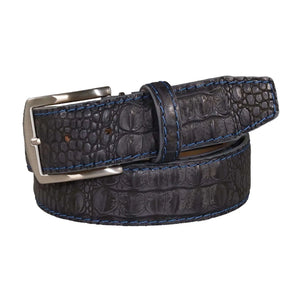 Vintage Gray Mock Croc Leather Belt