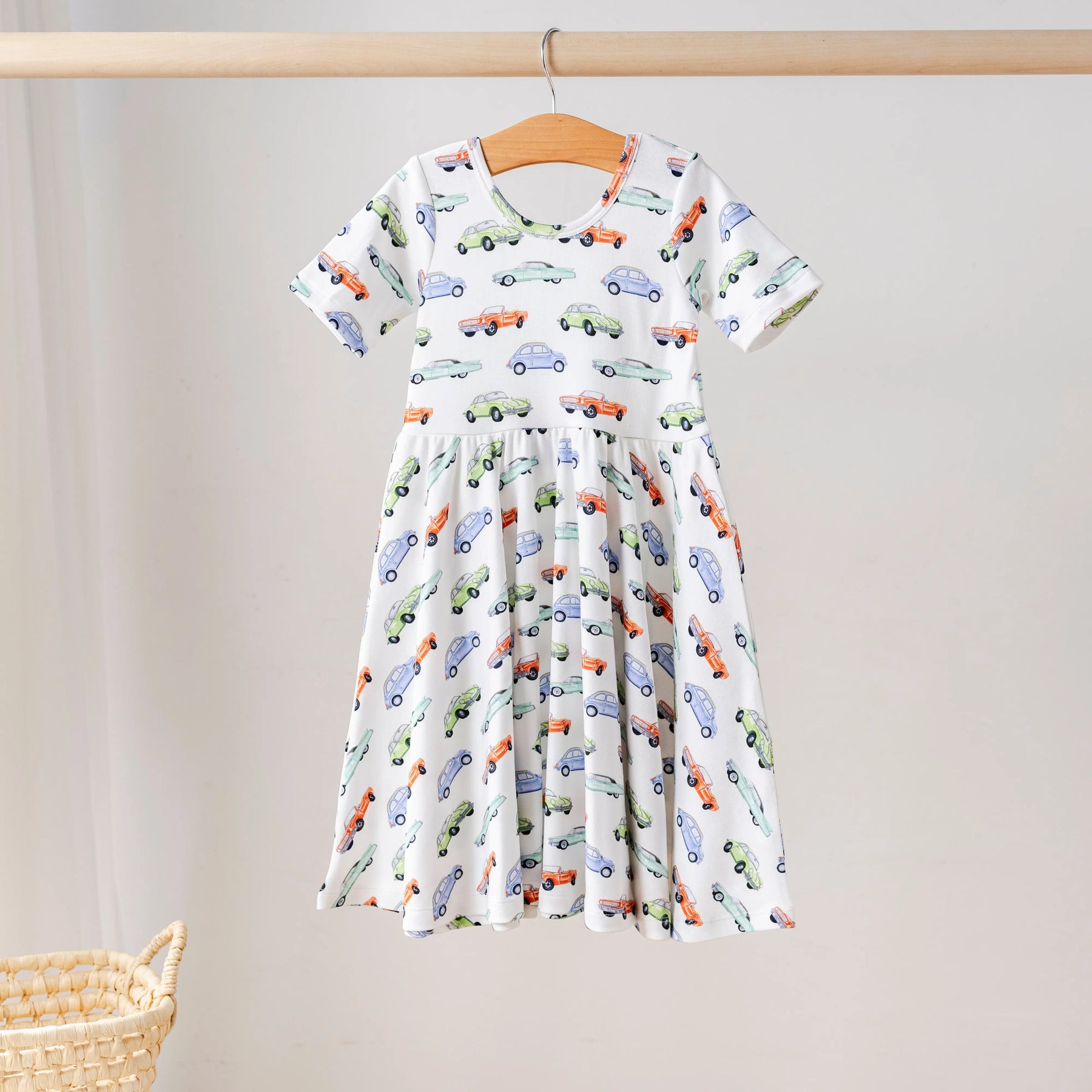 Vintage Road Trip Organic Cotton Dress for Kids by Nola Tawk, Southern lifestyle apparel main product photo