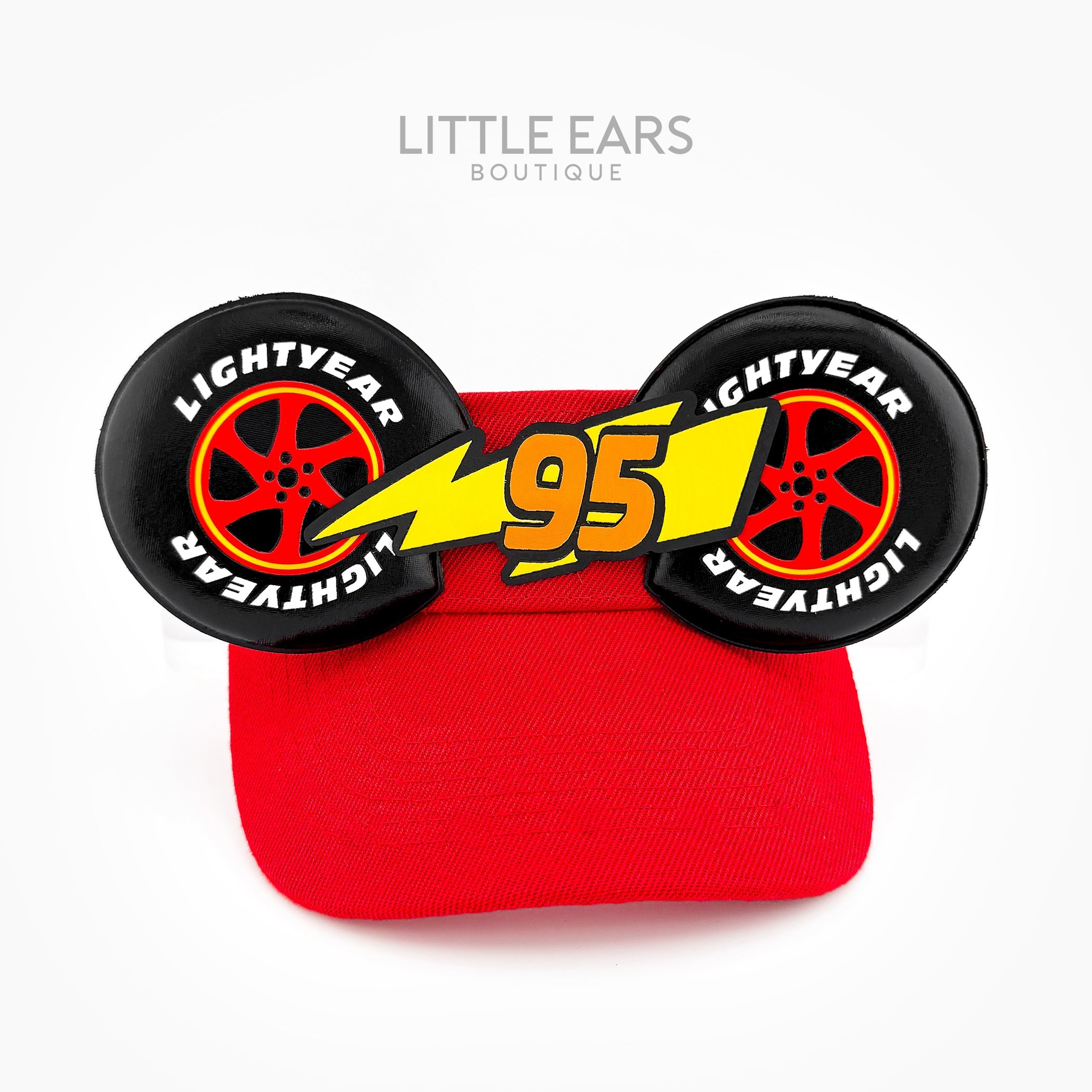 Lightning Racer Visor by Little Ears Boutique, custom hat main product photo