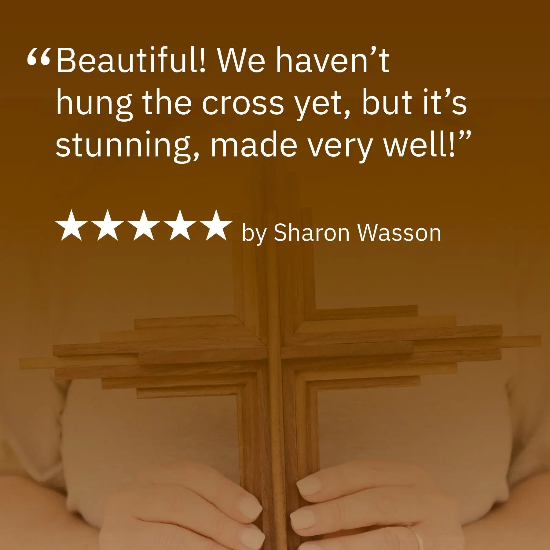 Walnut Layered Cross by Dennehey Design Co., religious items detail photo 3