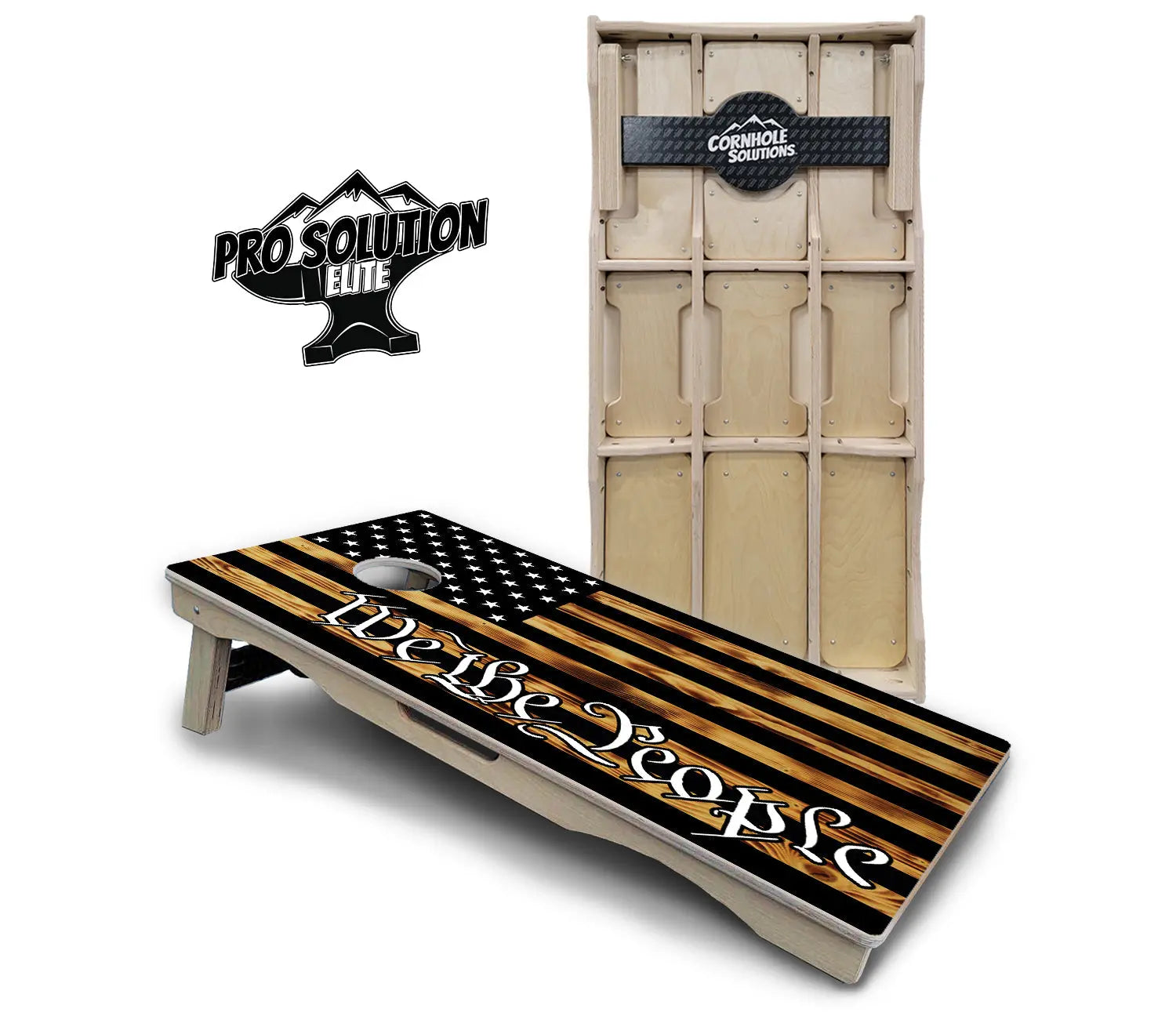 We The People USA Flag Cornhole Boards - Pro Solution Elite Series by Cornhole Solutions, custom cornhole board main product photo