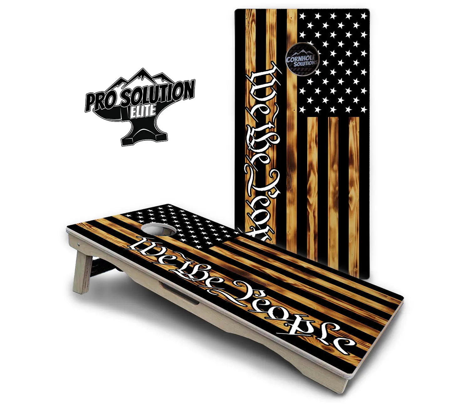 We The People USA Flag Cornhole Boards - Pro Solution Elite Series by Cornhole Solutions, custom cornhole board detail photo 2