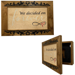 We Decided On Forever Hidden Gun Safe, Concealed Pistol Storage, Wood Gun Cabinet, Handcrafted, Gun Concealment Furniture, Concealed Shelf