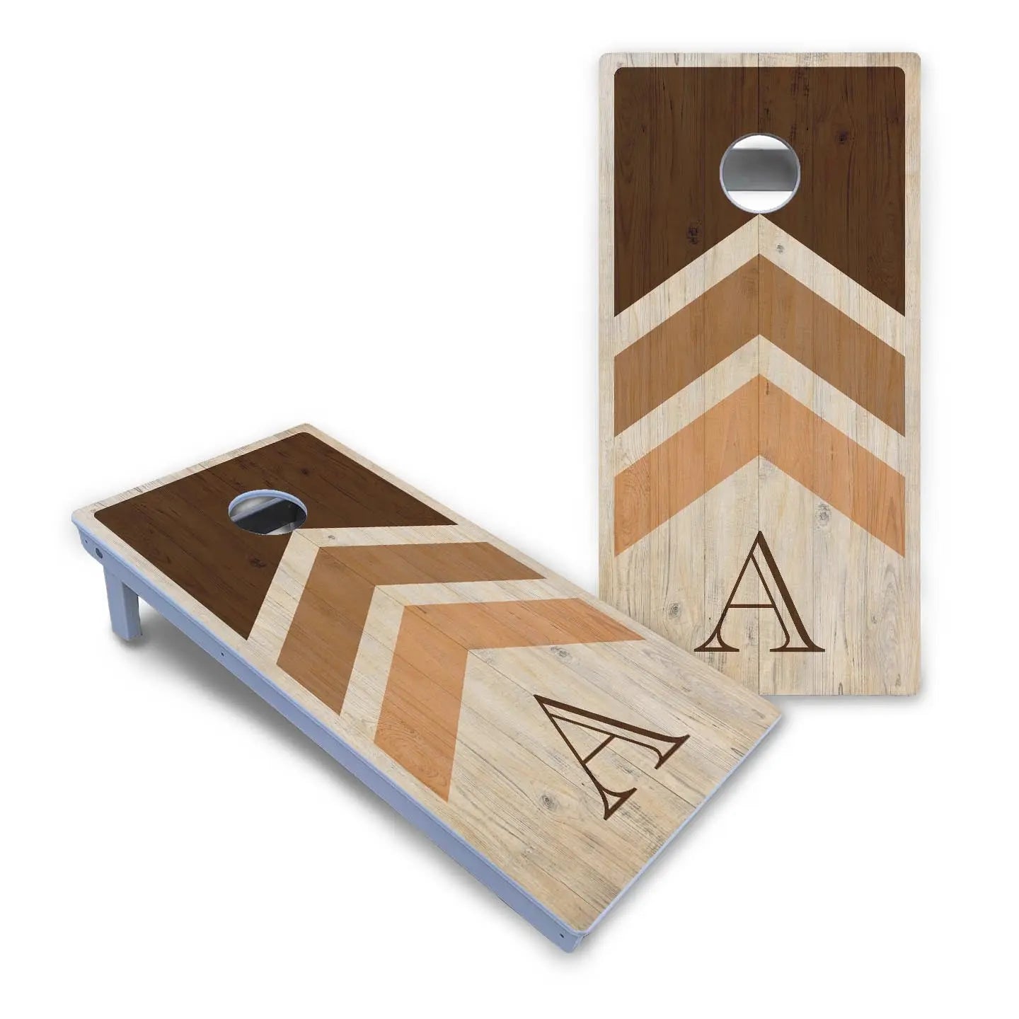 Wedding Arrows Cornhole Boards - All Weather Series - Natural by Cornhole Solutions, custom cornhole board detail photo 2