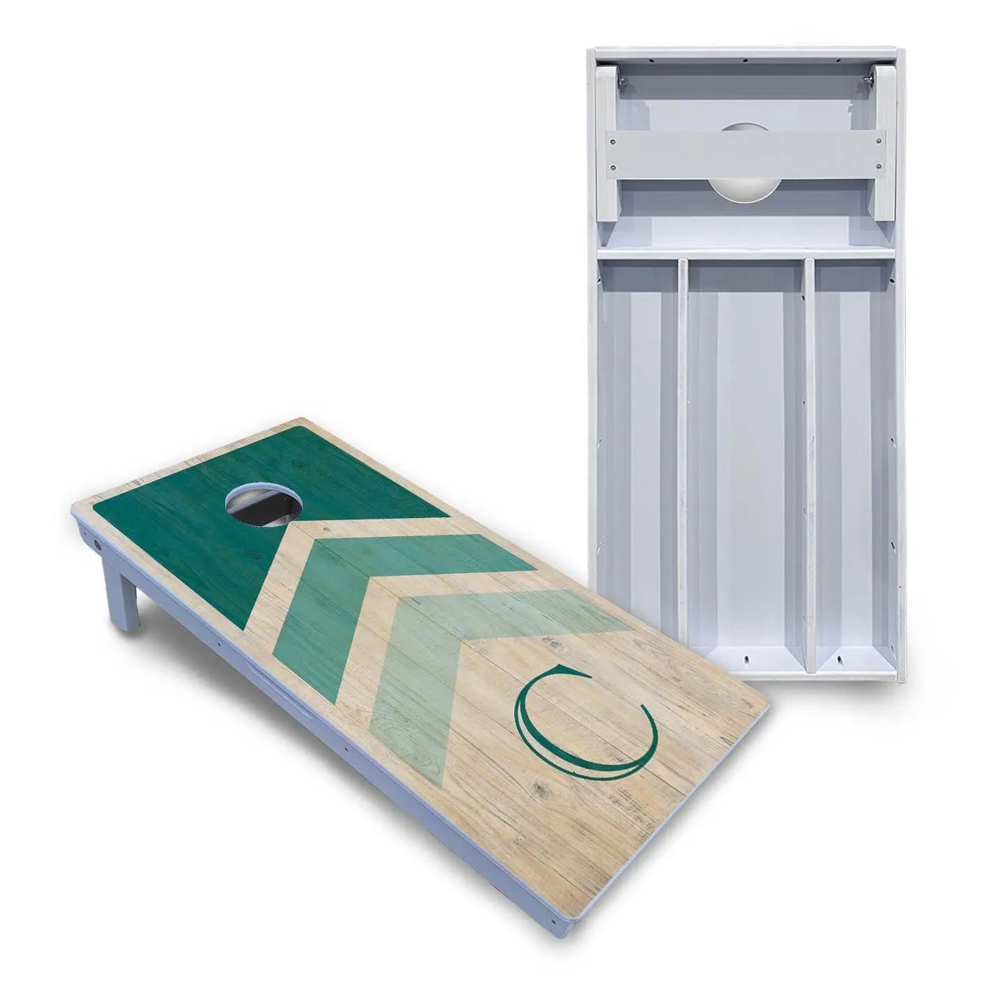 Wedding Arrows Cornhole Boards - All Weather Series - Teal by Cornhole Solutions, Southern food gift main product photo