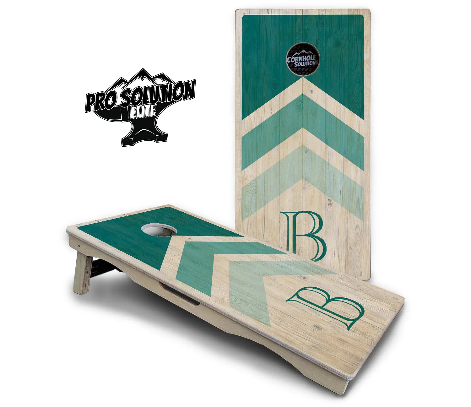 Wedding Arrows Cornhole Boards - Pro Solution Elite Series - Teal by Cornhole Solutions, Southern food gift main product photo