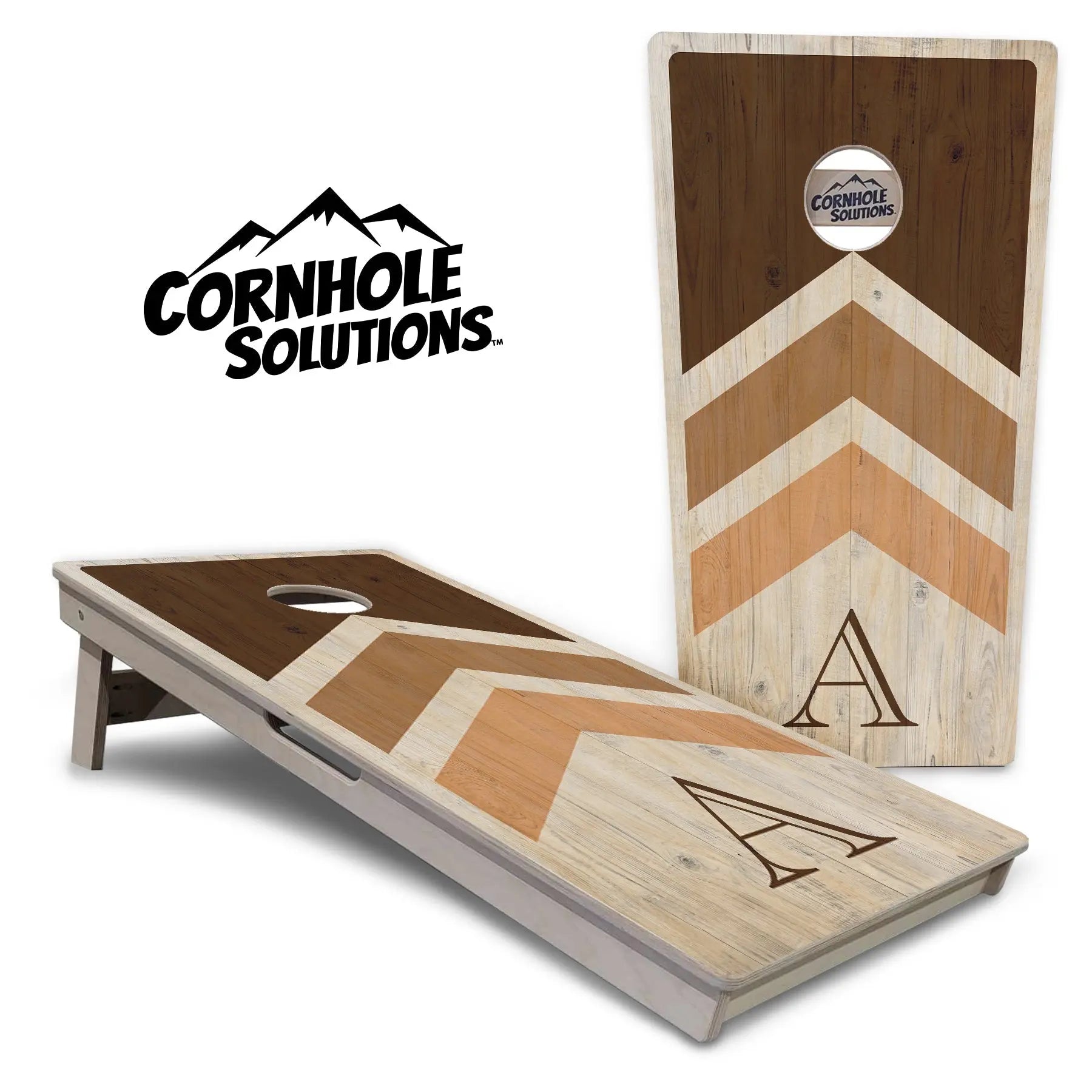 Wedding Arrows Cornhole Boards - Professional Tournament Series - Natural by Cornhole Solutions, custom cornhole board main product photo