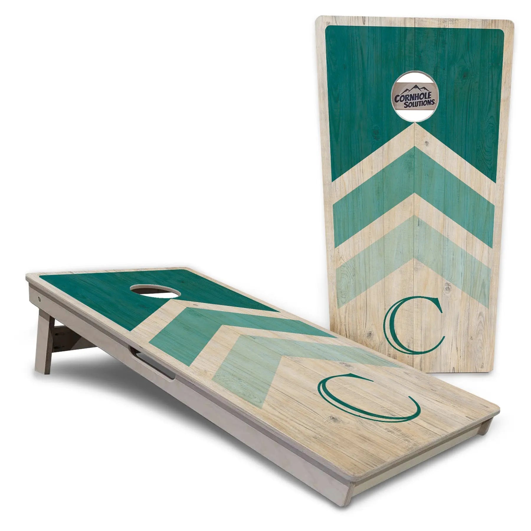 Wedding Arrows Cornhole Boards - Professional Tournament Series - Teal by Cornhole Solutions, Southern food gift main product photo