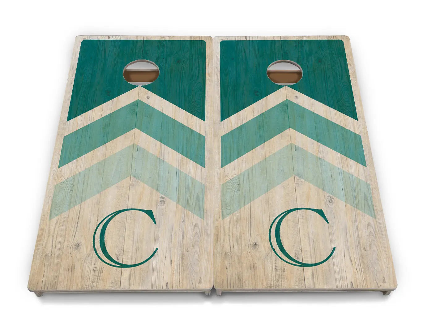 Wedding Arrows Cornhole Boards - Professional Tournament Series - Teal by Cornhole Solutions, Southern food gift detail photo 2