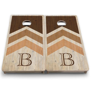 Wedding Arrows - Natural Letter - Mini or Vacation Size Cornhole Boards by Cornhole Solutions, custom cornhole board detail photo 7