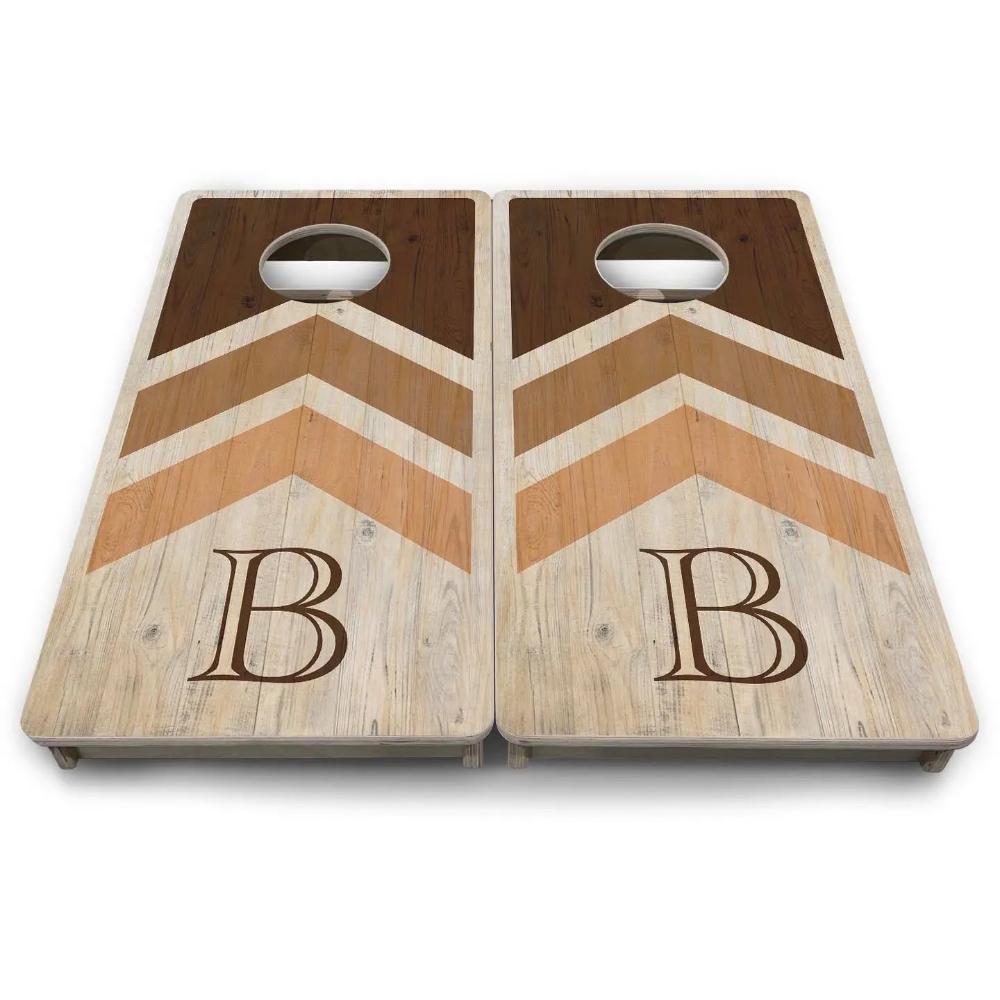 Wedding Arrows - Natural Letter - Mini or Vacation Size Cornhole Boards by Cornhole Solutions, custom cornhole board detail photo 9