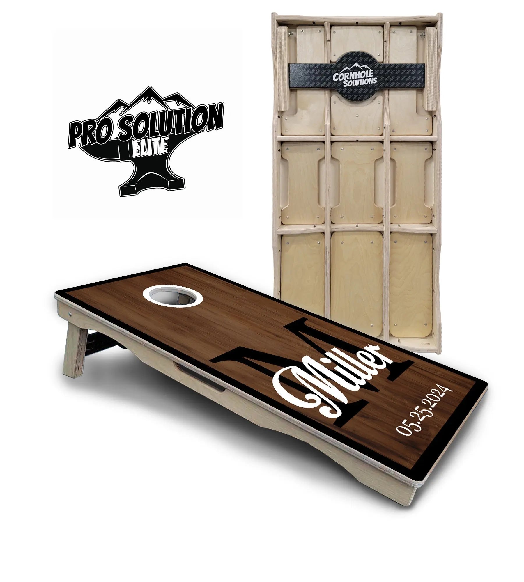 Wedding Letter Name Cornhole Boards - Pro Solution Elite Series by Cornhole Solutions, custom cornhole board main product photo
