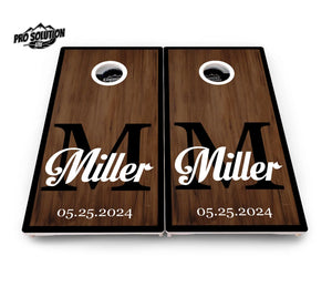 Wedding Name Letter Cornhole Boards - Pro Solution Lite Series Cornhole Solutions