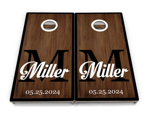 Wedding Name Letter Cornhole Boards - Professional Tournament Series by Cornhole Solutions, custom cornhole board detail photo 2