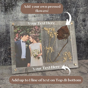 Wedding Picture Frame - Add Your Own Pressed Flowers EverLee Creations
