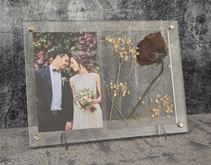 Wedding Picture Frame - Add Your Own Pressed Flowers EverLee Creations