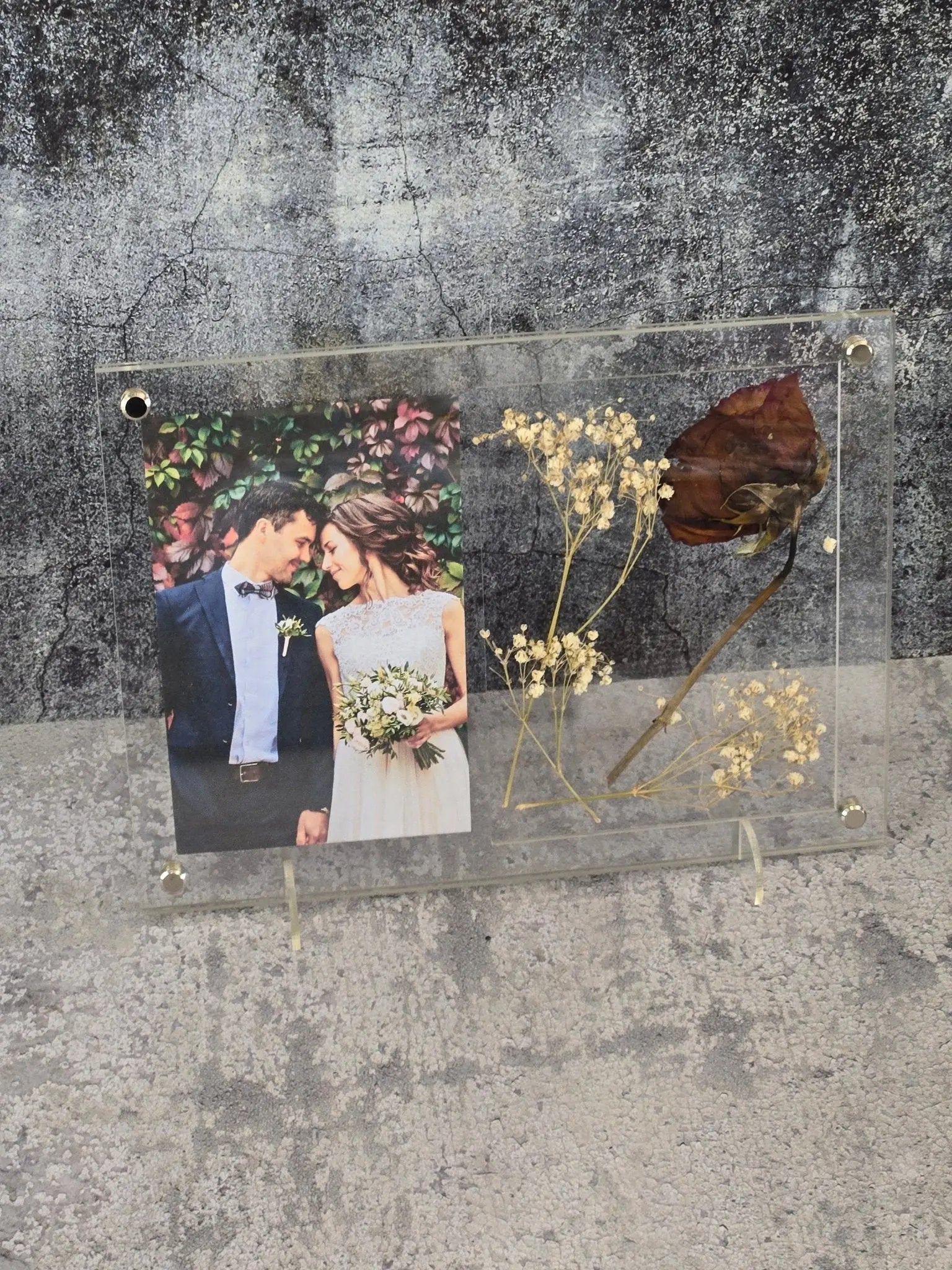 Wedding Picture Frame - Add Your Own Pressed Flowers EverLee Creations