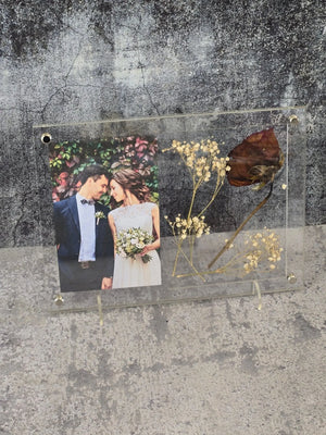 Wedding Picture Frame - Add Your Own Pressed Flowers EverLee Creations