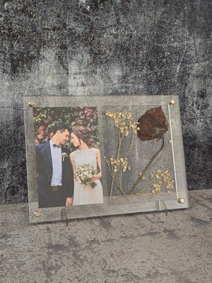Wedding Picture Frame - Add Your Own Pressed Flowers EverLee Creations