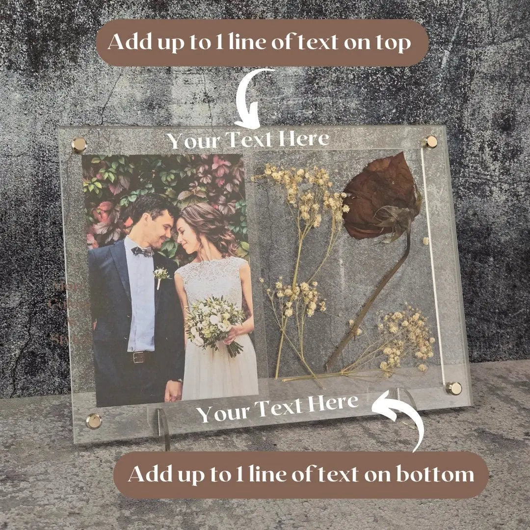 Wedding Picture Frame - Add Your Own Pressed Flowers EverLee Creations