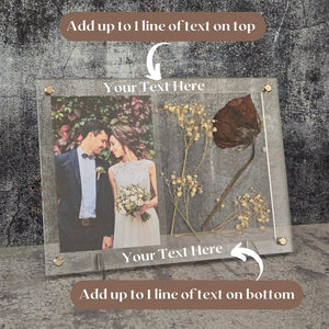 Wedding Picture Frame - Add Your Own Pressed Flowers EverLee Creations
