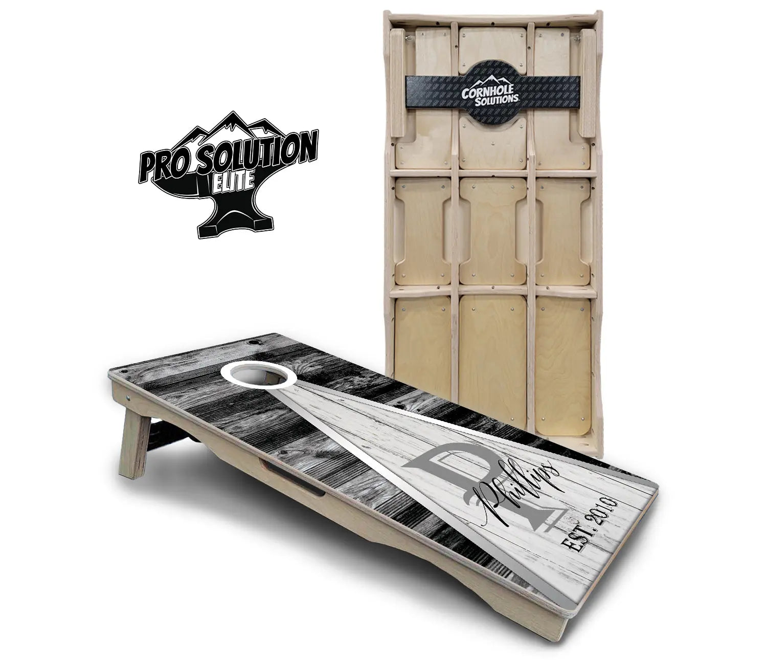 Wedding Triangle Cornhole Boards - Pro Solution Elite Series by Cornhole Solutions, custom cornhole board main product photo